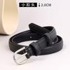 Womens Genuine Leather Belt With Metal Buckle Slim Waistband Jeans Office Casual Style