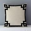 Fronha quadrada Estilo Europeu Casual Aconchegante Capa de Almofada Geométrica Branca e Preta para Sofá-cama Capa de Almofada Decorativa para Casa,(3)