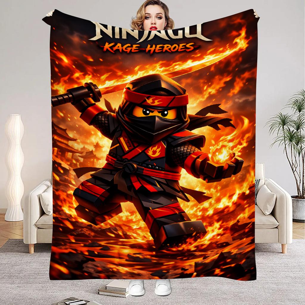 Spel N-Ninjagos Plaid voor Jongens Zomerkamp Bank Bed Zacht Pluizig Meerdere Maten Dutbed Sprei Alle Seizoenen
