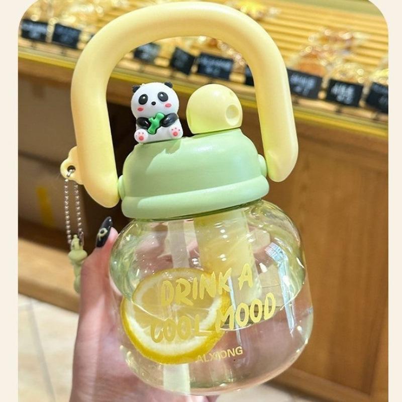 High-value portable sports straw cup, new student cup with tea compartment