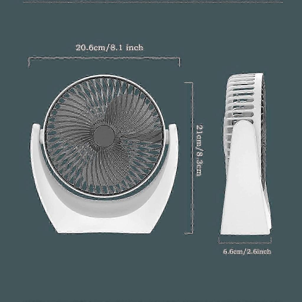 Usb Desktop Fan - Adjustable Speed Rotating Head