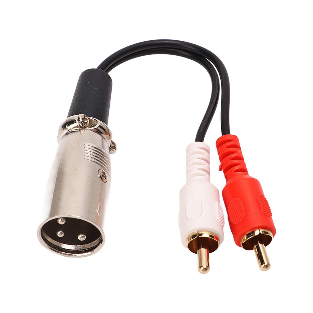 Dual RCA To XLR Cable 15cm XLR Male To 2 RCA Stereo Audio Adapter Cable for Speaker DVD Player Microphone