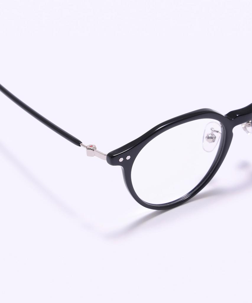 Alloaiweeo [Silverbite] Sbg7605 0909G Hd Acetate Ultra-Lightweight High-Density Acetate Black Panto Eyeglass Frame Blue Light Lens Selection