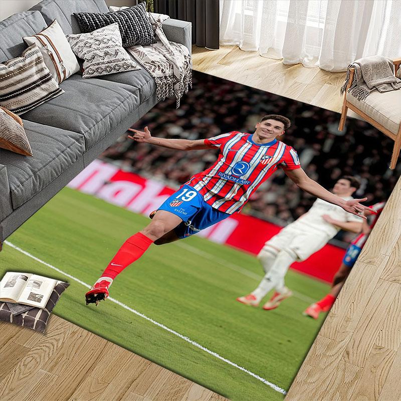 Alvarez Flannel Printed Carpet, Home Sofa Decoration for Living Room & Bedroom, Non‑Slip Play Flannel Floor Mat for Game Room