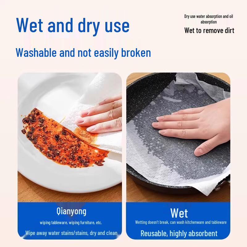 Lazy Rags: Dual-Use Disposable Kitchen Dishcloths - Wet & Dry, Thickened, 2-Pack, Free Shipping