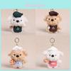 Plush Chef Dog Keychain With Coffee Cup Charm For Girls And Women