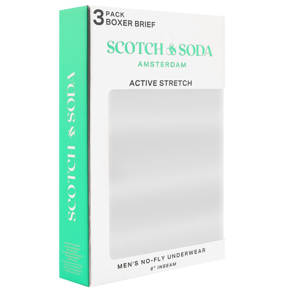 Scotch&Soda Men's Boxers 3-Pack Active Ultra Delicate Longer Leg