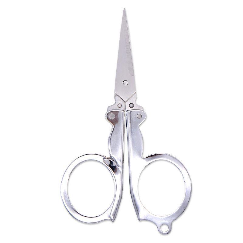 Portable Stainless Steel Folding Scissors Nail Clippers - Compact Travel-Size for Fishing Line & Nose Hair, Free Shipping