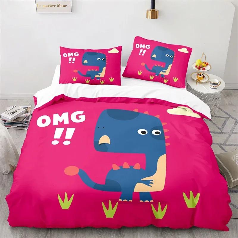 Comforter Cartoon Dinosaur Cute Animal Bedding Set Twin For Kids Boys Girls Decor Microfiber Comforter