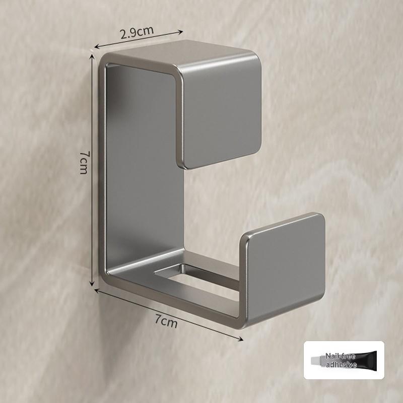 2Pcs Stainless Steel Washbasin Hook Multifunction Punch-Free Kitchen Bathroom Rack Basin Storage Rack Towel Hanging Holder