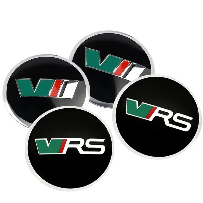 4pcs 56/60mm Car Sticker Wheel Center Hub Caps Decals Decoration for Skoda VRS Octavia A5 A7 Fabia Superb Kamiq Rapid