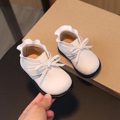 Baby Girl Princess Leather Shoes - Spring/Autumn, Soft Sole, Non-Slip, 1-3 Years