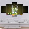 The green lemon in glass 5 piece Wallpapers modern Modular Poster art Canvas painting for Living Room Home Decor