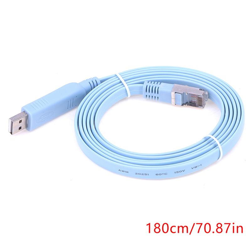 For Routers USB To RJ45 Console Adapter Cable 1.8M USB To RS232 Serial To RJ45 CAT5 Cord