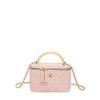 Women Elegant Plaid Chain Crossbody Bucket Bag Daily Fashion Shoulder Handbag