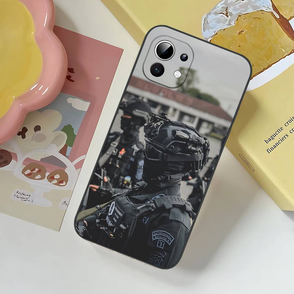Army Special Forces Slim Black Shockproof Phone Case: Snug Fit For Xiaomi 12,11,12S Ultra & Redmi Note 11,10T,9,9A,8Pro,8T,5G