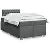 Vidaxl Continental Bed With Mattress, Dark Grey Fabric 120X200 Cm