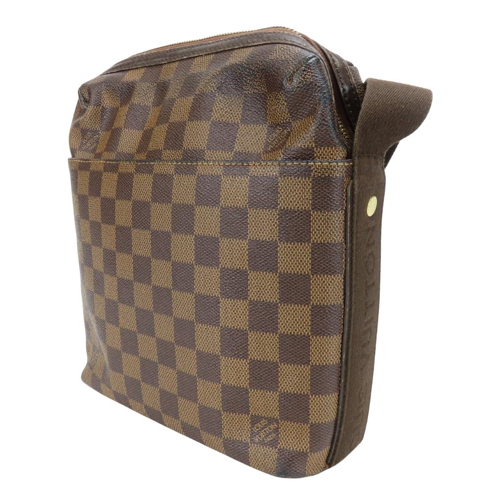 Used LOUIS VUITTON Shoulder Bag Trotter Bobul N41135 Damier/leather Ebene Brown Everyday use