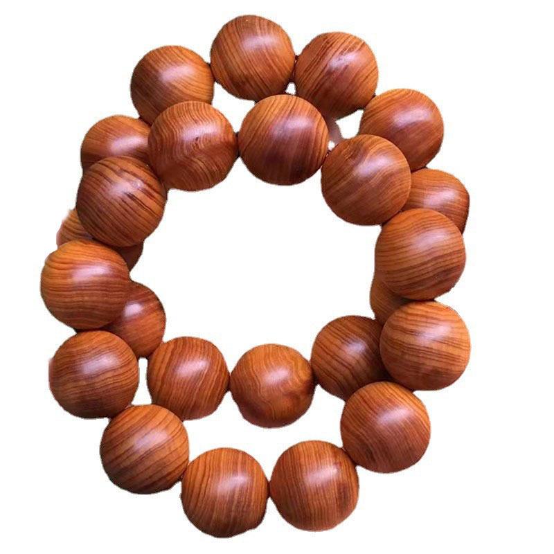 Cliff Cypress Men's Bracelet 2.0: Irregular High Oil Content Wooden Prayer Beads