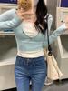 Girl T Shirt Oversize Cotton Blend With Embroidery And Button Details For Spring Fashion