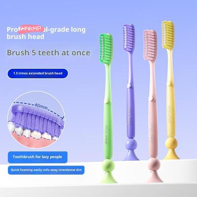 Soft Bristled Long Headed Standable Adult Toothbrush for Deep Cleaning Oral Teeth Household Dentistry Product