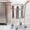 HPMILY Thickened Stainless Steel Commercial Bucket Cart