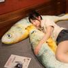 25/60/80cm Large Yellowfish Plush Toy Fur Fish Fur Rug Long Puppet Legged Companion for Sleeping Plush Pillow Gift
