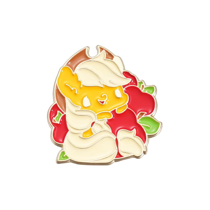 Little Horse Enamel Pins Custom Colorful Hair Brooches Lapel Badges Cartoon Animal Funny Jewelry Gift for Kids Friends