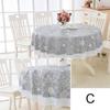 Round Dining Table Wipeable Fabric Table Cloth Kitchen  Tablecloth Table  Cover Home  Decor