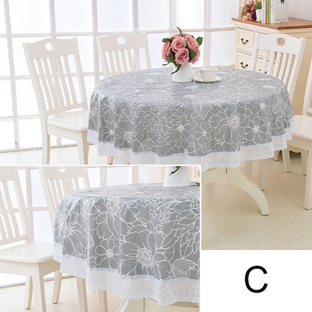 Round Dining Table Wipeable Fabric Table Cloth Kitchen  Tablecloth Table  Cover Home  Decor