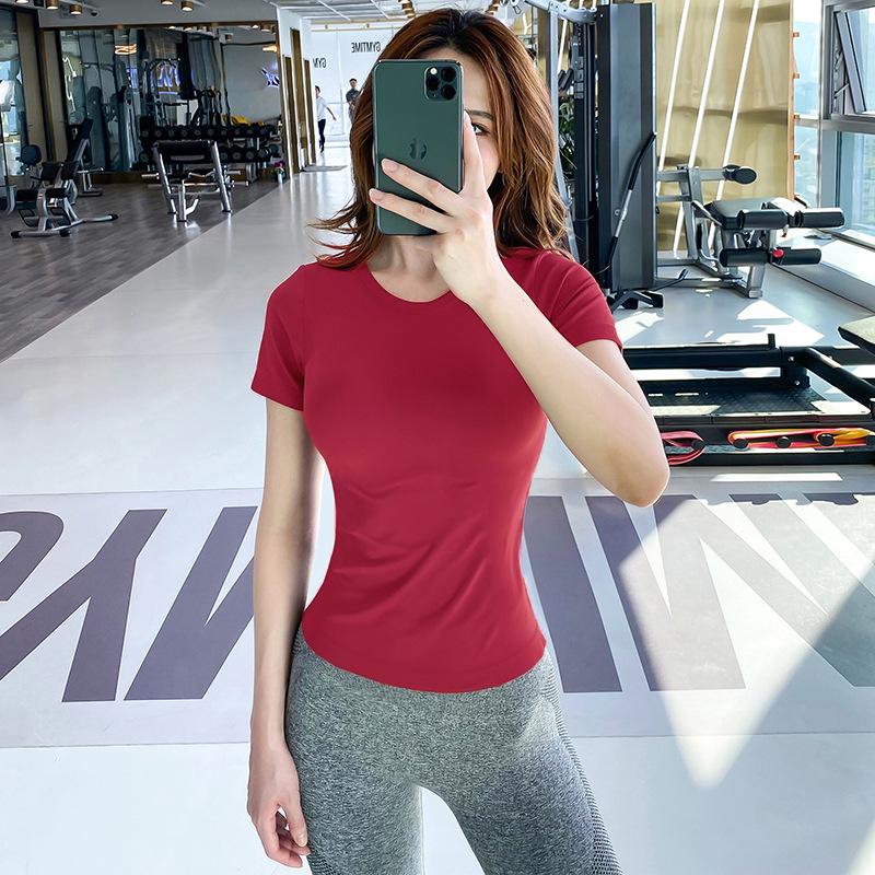 Haut de Sport Respirant et Extensible à Manches Courtes pour Femme - Séchage Rapide, Coupe Ajustée pour la Course à Pied, l'Entraînement et le Yoga