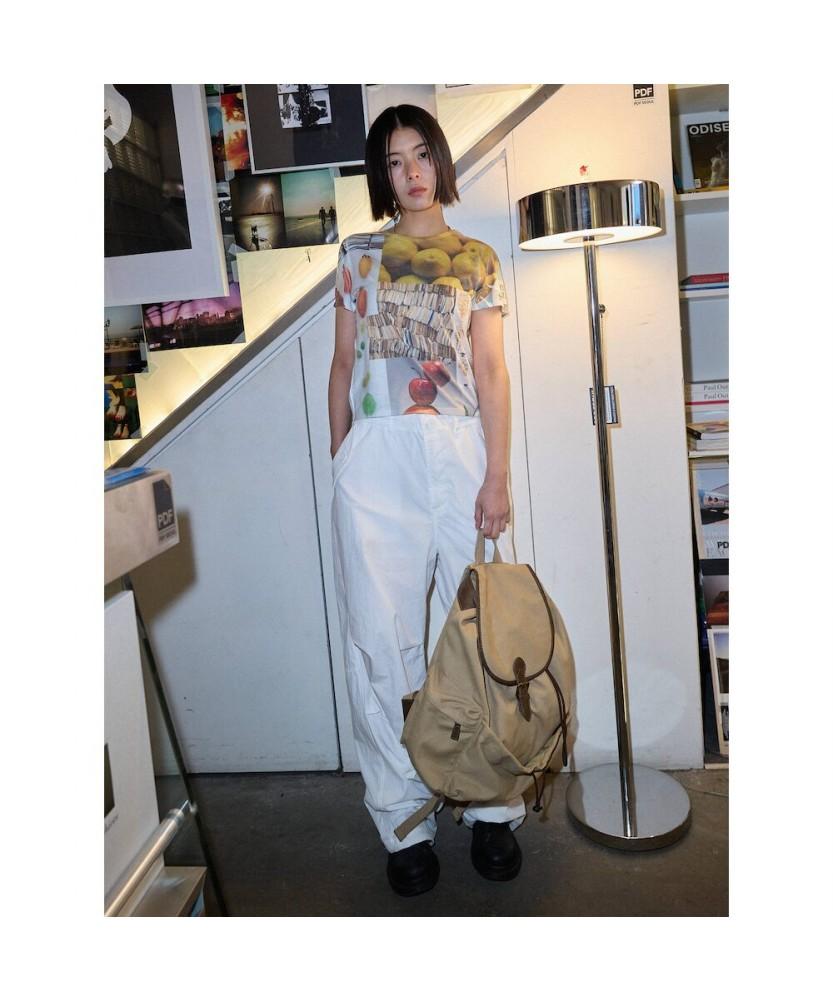 Sand Sound (Unisex) Canvas Flap Backpack Beige