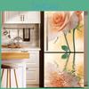 Adesivi Frigorifero Frigorifero 34stili Fiore Copertura Porta Paesaggio Pianta Mare Vinile Autoadesivo Arredamento Mobili Cucina Wrap Adesivo Congelatore Fai da Te