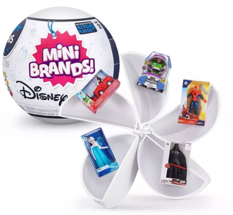 5 Surprise Mini Brands Disney Store Exclusive Series 1 Capsule Toy Collectible (4 Capsules)