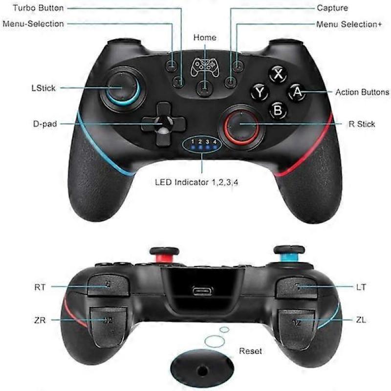 Wireless Controller Compatible with Nintendo Switch Pro - Bluetooth