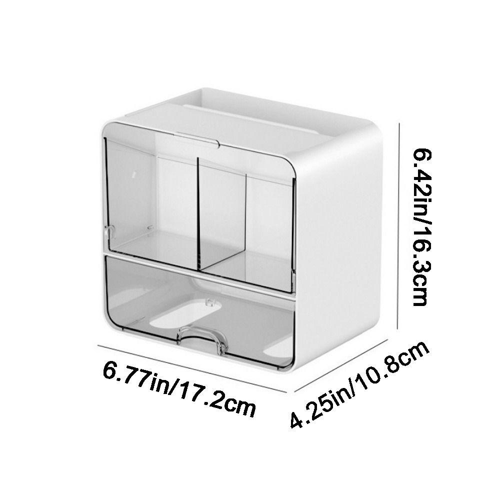 Wall-Mounted Cosmetic Storage Box Plastic Jewelry Case Durable Makeup Organizer  Bedroom