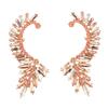 Geometric Alloy Earrings With Rhinestone Accents For Women Spring