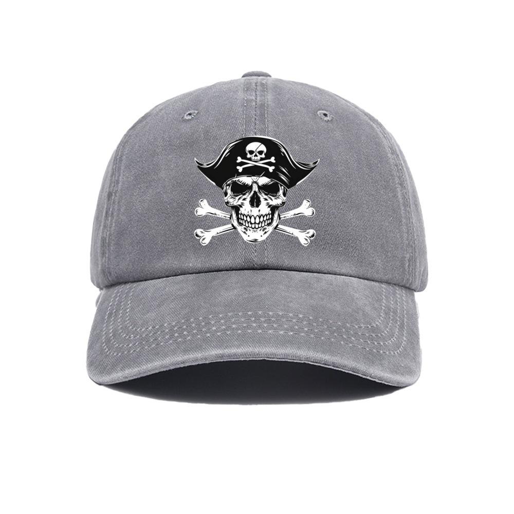 Pirate Skull Cross Swords Baseball Cap Adjustable Outdoor Polyester Graphic Cap Unisex Casual Hat