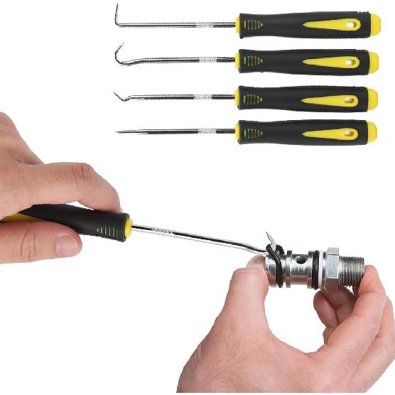 Precision Pick and Hook Set, Automotive Pick Tool Set for Car Auto Oil Seal O Ring Seal Gasket Pick Mini Hooks Puller Remover Perfect for Electronic