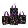 Bolsas StoBag temática navideña bolsas para envolver regalos bolsas para dulces bolsa tote de material no tejido negra colorida para empaquetar caramelos golosinas