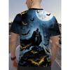 Men's Batman Graphic T-Shirt Short Sleeve Summer Tee with Bat Signal Bats Print Superhero T Shirt