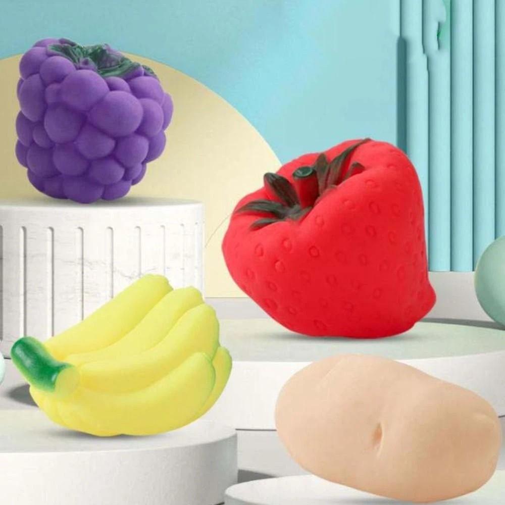 Kneading Vegetable Baby Bath Toys Sound Fruit Play Water Bath Toy  Children Adult