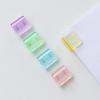Clip-on Bookmarks Transparent Paper Clips with Push Mechanism Reusable File Fasteners Colorful Office Folders for Office School Document Organization