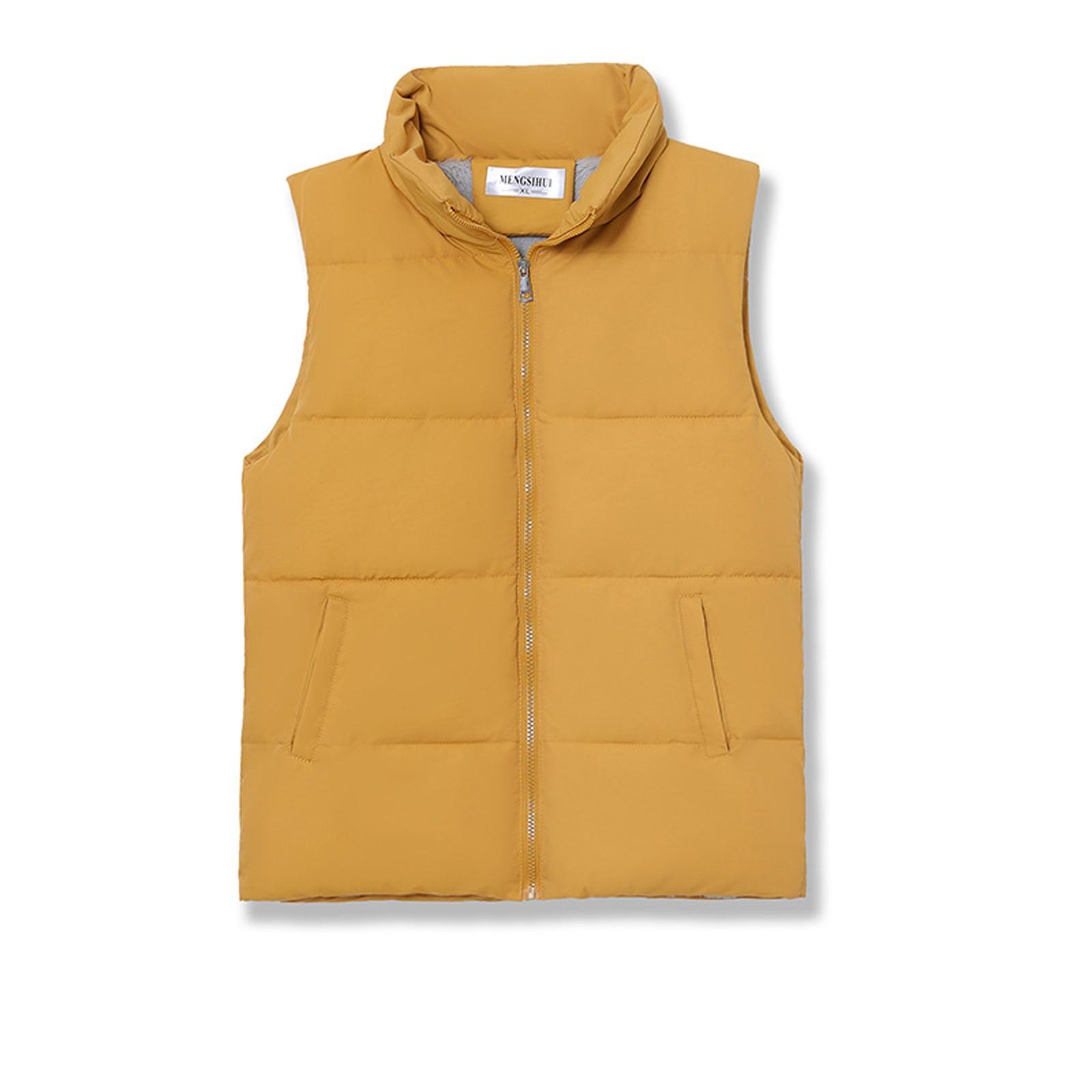 

Жіноча модна пухова бавовняна тепла куртка осінь/зима, жилетка XL жовтий