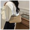 Fashion Bow Knot Faux Leather Armpit Bag Elegant Metal Decorated Shoulder Handbag for Women