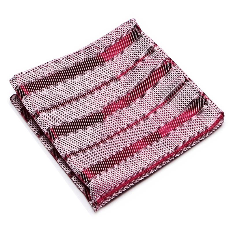 Men's Striped Jacquard Pocket Square for Weddings and Business Suits