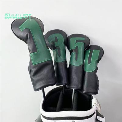 Faux Leather Golf Club Head Cover - for Drivers, Fairway Woods, Hybrids No.1/3/5/U, Soft Velvet Lining, Putter Head Protector