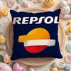 Pikpaka Cute Pink R-Repsol Petrleos Cushion Cover Plush Fabric Soft Double-Sided Printed Sofa Warm Winter Home Gift Pillow Cover