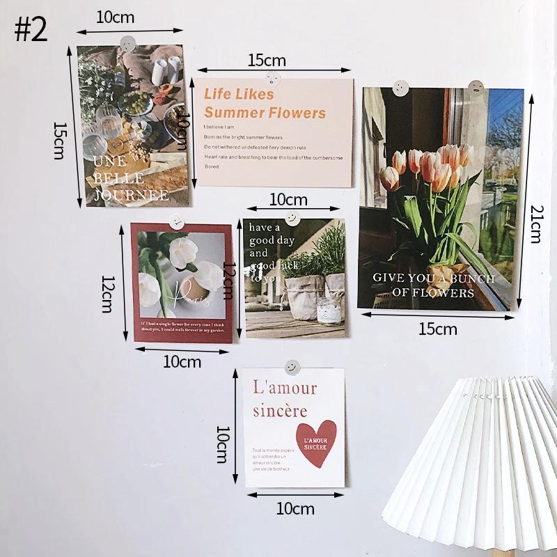 

6/915/20pcs Ins Cards Message Card Postcard Bedroom Wall Decoration Decorative Wall Stickers Room Decor Photography Props