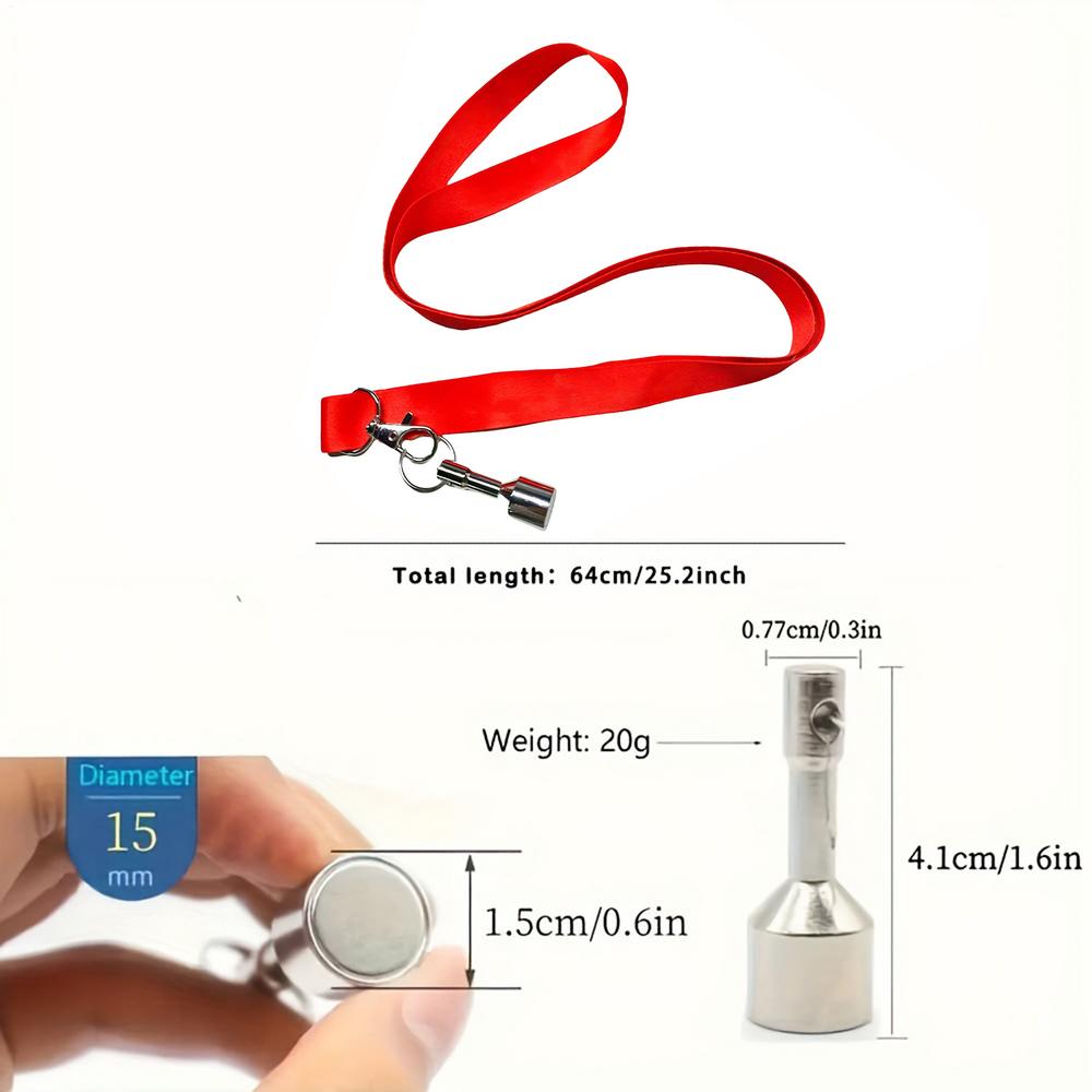 Магнитный сборщик шаров Портативный С ремешком Захват Легкий Магнитный сборщик шаров для бочче Для взрослых Женщин Игроков Упражнение красный